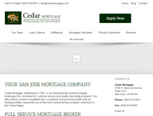 Tablet Screenshot of cedarmortgage.com